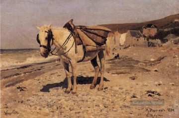 Pferd Gambe 1874 Ilya Repin Ölgemälde